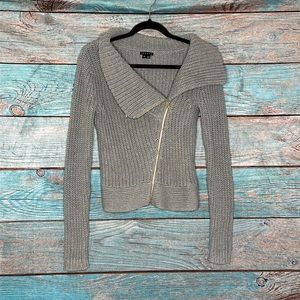 Theory Grey Sweater Jacket Zip Up Size Small